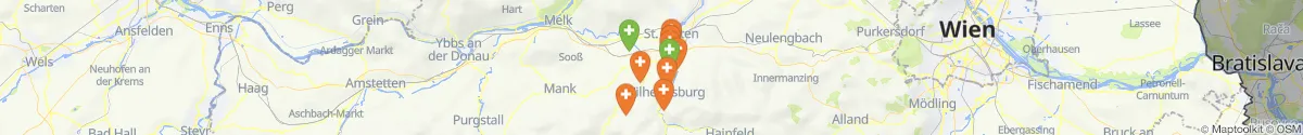 Kartenansicht für Apotheken-Notdienste in der Nähe von Ober-Grafendorf (Sankt Pölten (Land), Niederösterreich)